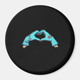 Zombie Hands Heart Halloween Spooky Magneet