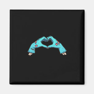 Zombie Hands Heart Halloween Spooky Magneet