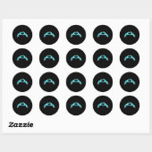 Zombie Hands Heart Halloween Spooky Ronde Sticker (Vel)