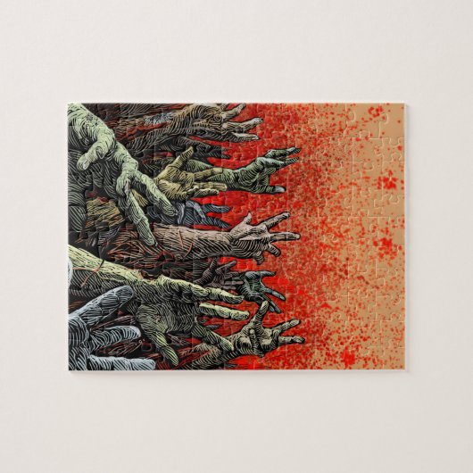 Zombie Hands Puzzle Legpuzzel (Horizontaal)