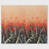 Zombie Hands Wrapping Paper Cadeaupapier (Vlak)