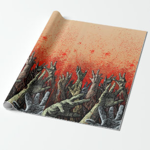Zombie Hands Wrapping Paper Cadeaupapier