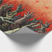 Zombie Hands Wrapping Paper Cadeaupapier (Hoek)