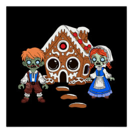 Zombie Hansel en Gretel Perfect Poster