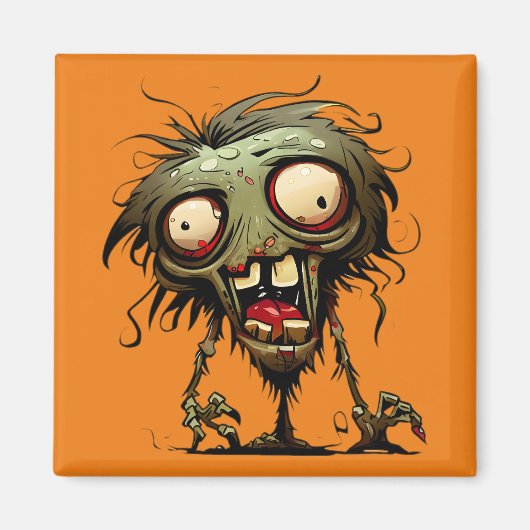 Zombie — Happy Halloween Magneet (Voorkant)