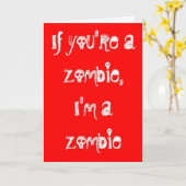 Zombie Happy Jubileum Kaart (Gele Bloem)