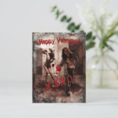 Zombie Happy Valentijn Groet Briefkaart (Staand voorkant)