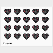 Zombie Hart Zwart Sticker (Vel)