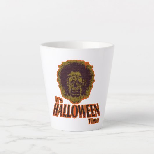 ZOMBIE HEAD Het is de Halloween Time Latte Mok (Voorkant)