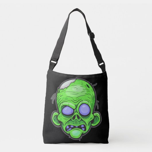 Zombie Head Illustratie Kunst Crossbody Tas (Voorkant)