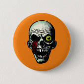 Zombie Head Ronde Button 5,7 Cm (Voorkant)