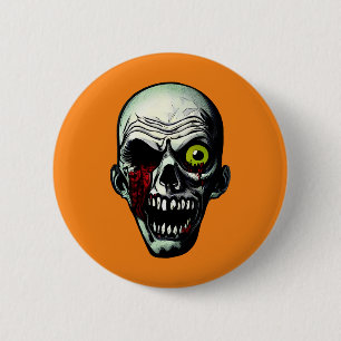 Zombie Head Ronde Button 5,7 Cm