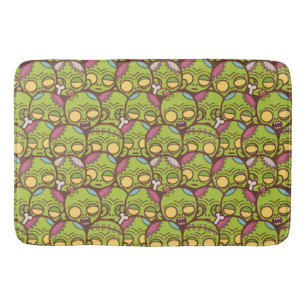 Zombie Head Seamless Pattern Badmat
