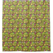 Zombie Head Seamless Pattern Douchegordijn (Voorkant)
