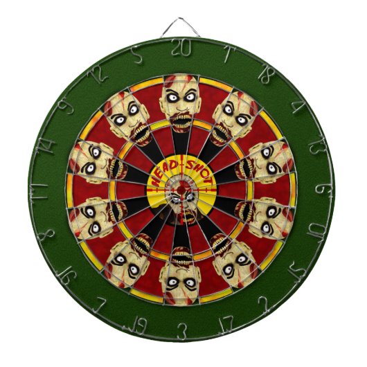 Zombie Head Shot Dartbord (Voorkant)
