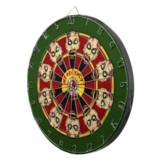 Zombie Head Shot Dartbord (Voorkant Rechts)