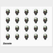 Zombie Head Vierkante Sticker (Vel)