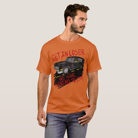 Zombie Hearse gaat in Loser. We hebben hersenen om T-shirt (Voorkant volledig)