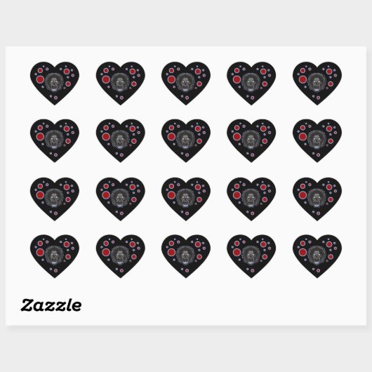 Zombie Heart Black Hart Sticker (Vel)