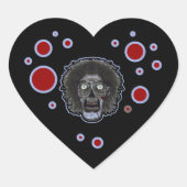 Zombie Heart Black Hart Sticker (Voorkant)