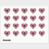 Zombie Heart pink Hart Sticker (Vel)