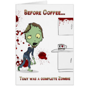 Zombie heeft koffie nodig... lege binnenkant