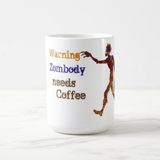 Zombie heeft koffie nodig magische mok (Midden)