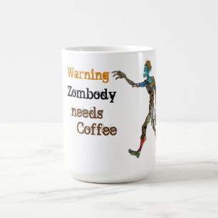 Zombie heeft koffie nodig magische mok