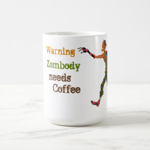 Zombie heeft koffie nodig magische mok