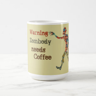 Zombie heeft koffie nodig magische mok