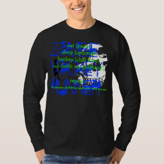 ZOMBIE HOCKEY RUNNER...eten, slapen, hockey spelen T-shirt