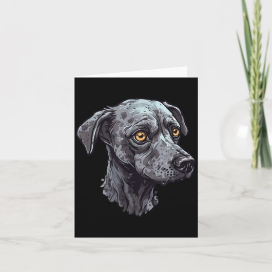 Zombie Hond Ontwerp Grappige Halloween 3 Kaart (Voorkant)