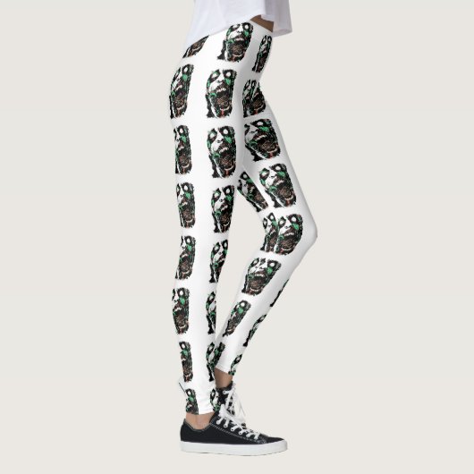 Zombie Hoofd Legging (Rechts)