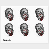 Zombie hoofd Sticker (Vel)