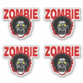 ZOMBIE - Hoofd Sticker (Voorkant)
