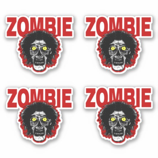 ZOMBIE - Hoofd Sticker (Voorkant)