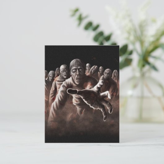 Zombie Horde Briefkaart (Staand voorkant)