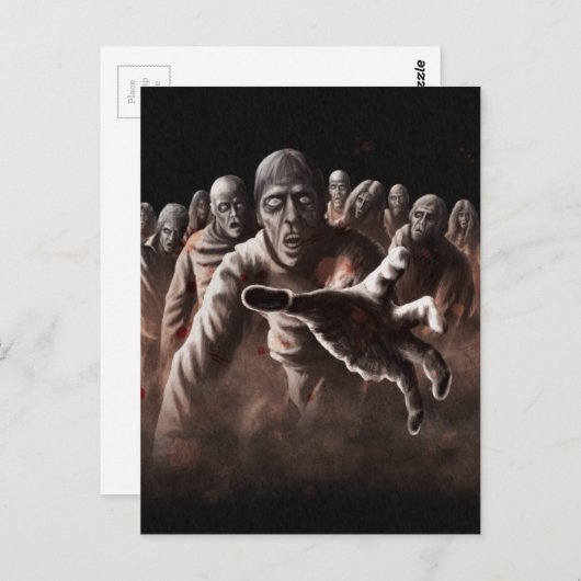Zombie Horde Briefkaart (Voorkant / Achterkant)