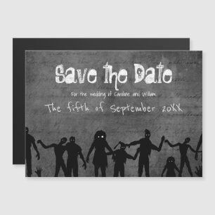 Zombie Horde Gothic Dark Save the Date Magnetische Uitnodiging