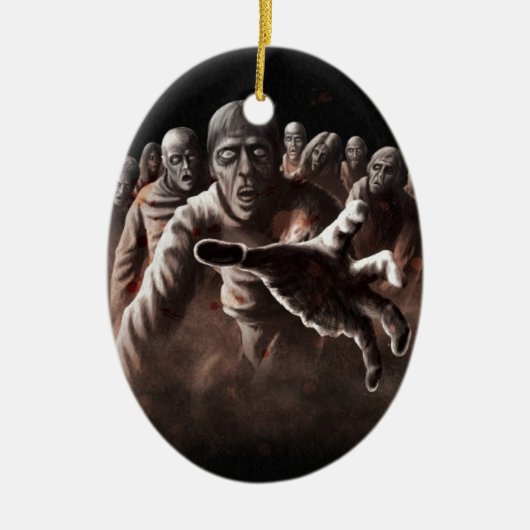 Zombie Horde Keramisch Ornament (Voorkant)