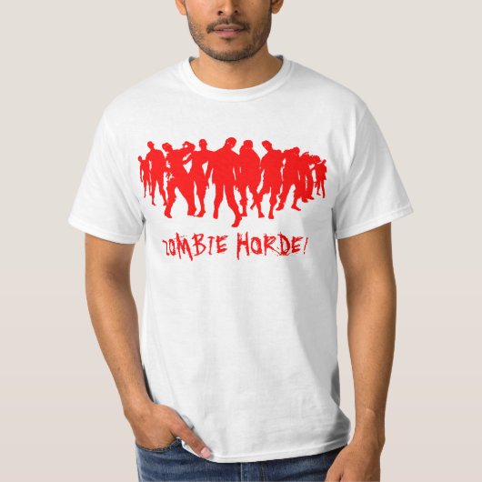 ZOMBIE HORDE! -Rood T-shirt (Voorkant)