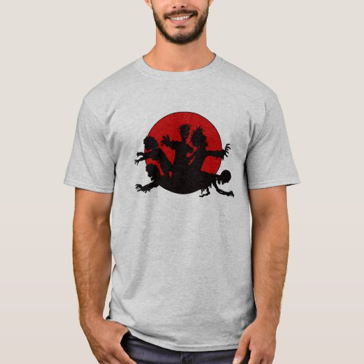 Zombie Horde Silhouette T-shirt (Voorkant)