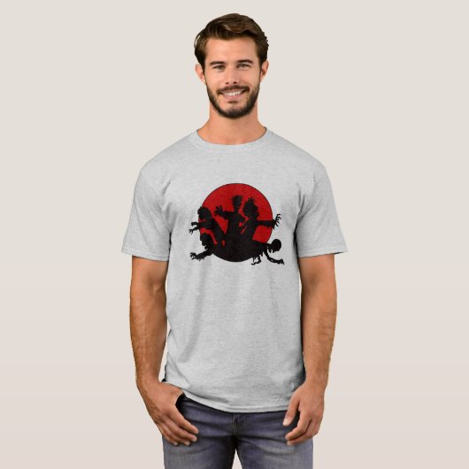 Zombie Horde Silhouette T-shirt (Voorkant volledig)