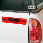 ZOMBIE HORDE! zwarte rode bumpersticker (Op Truck)