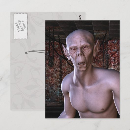 Zombie Horror Briefkaart (Voorkant / Achterkant)