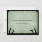 Zombie Horror Halloween bruiloft Bedankkaart (Achterkant)