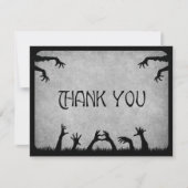 Zombie Horror Halloween bruiloft Bedankkaart (Voorkant)