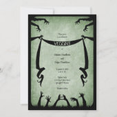 Zombie Horror Halloween bruiloft Kaart (Voorkant)