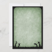 Zombie Horror Halloween bruiloft Kaart (Achterkant)