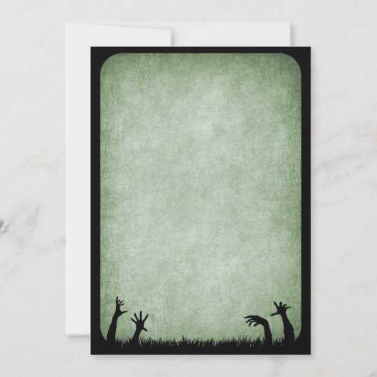 Zombie Horror Halloween bruiloft Kaart (Achterkant)